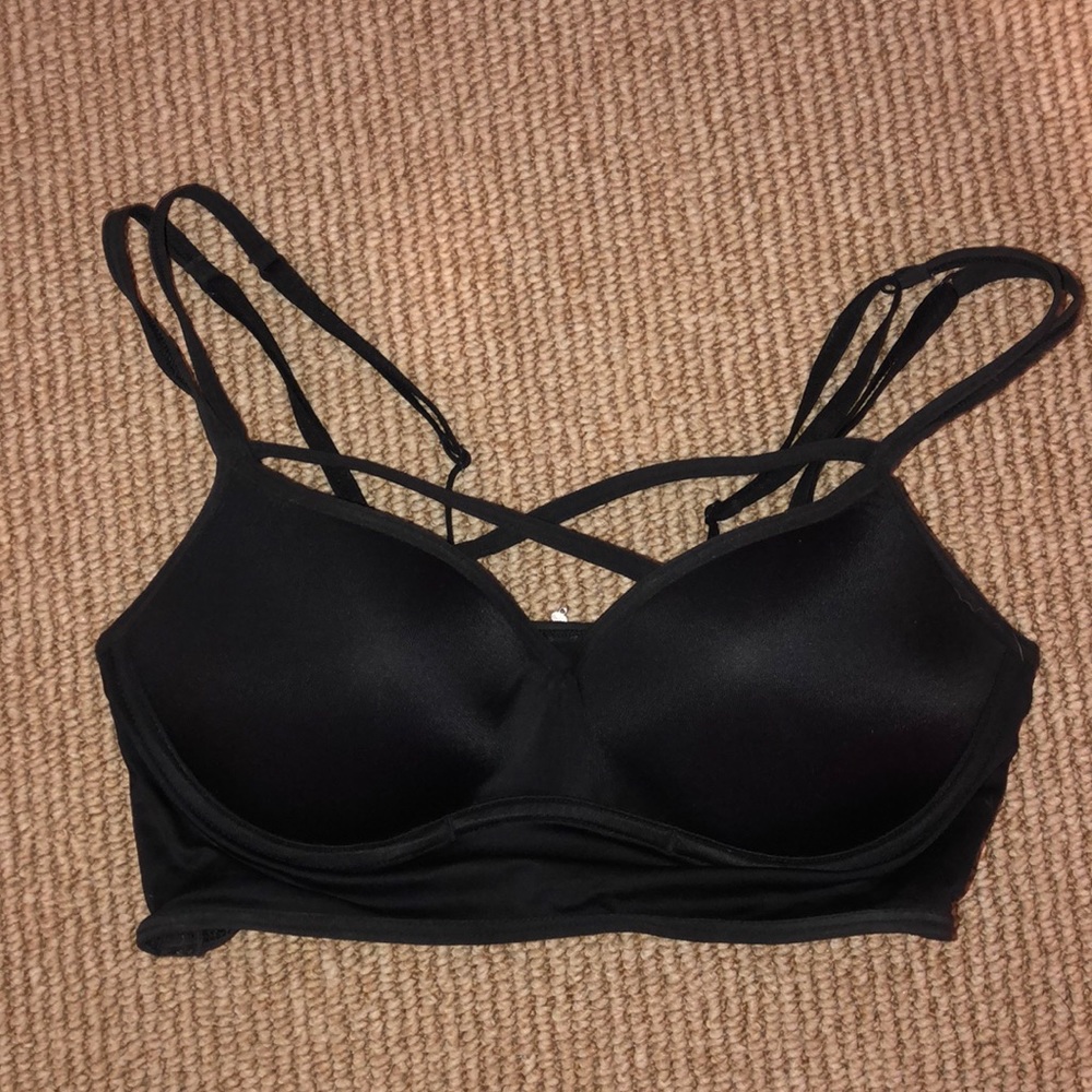 PINK Cross-Front Padded Bralette